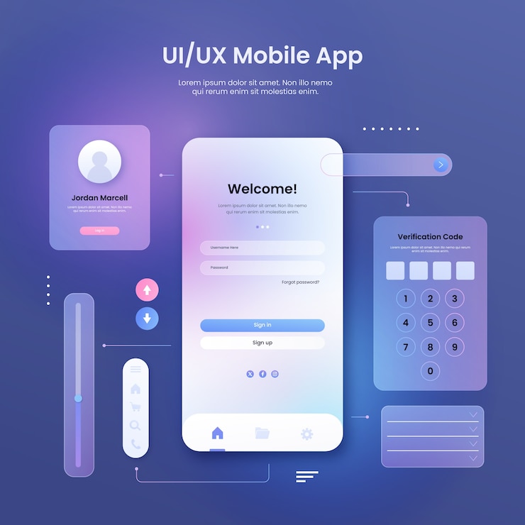 Vector realistic ui/ux design illustration
