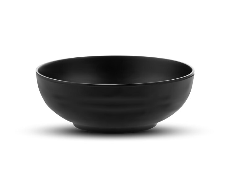 Realistic vector of a black bowl