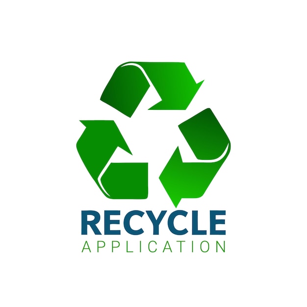 Recycled vector icon logo badge illustration