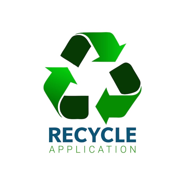 Recycled vector icon logo badge illustration