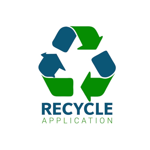 Recycled vector icon logo badge illustration
