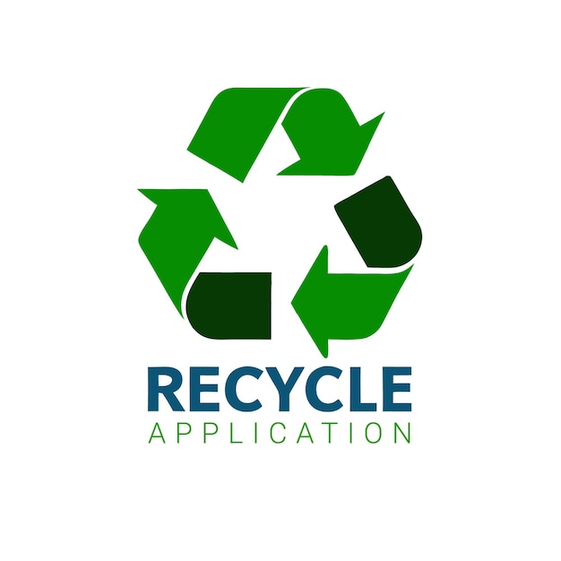 Recycled vector icon logo badge illustration