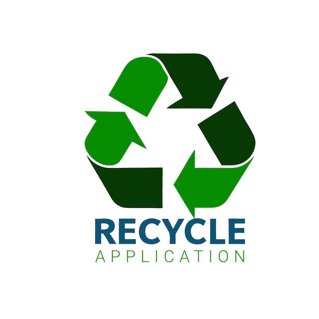 Recycled vector icon logo badge illustration