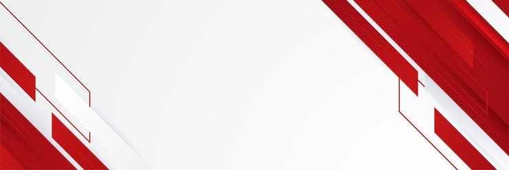 Red abstract wide banner background vector modern corporate concept