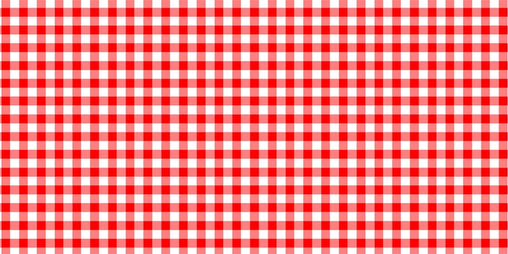 Vector red and white checkered tablecloth