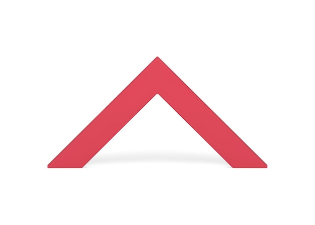Red angular arch geometric corner geometric 3d decor basic foundation design realistic vector