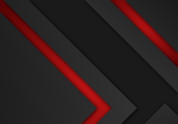 Red Arrow Dark Grey Shadow with Blank Space Background Geometric Overlap Layer Paper Cut Style