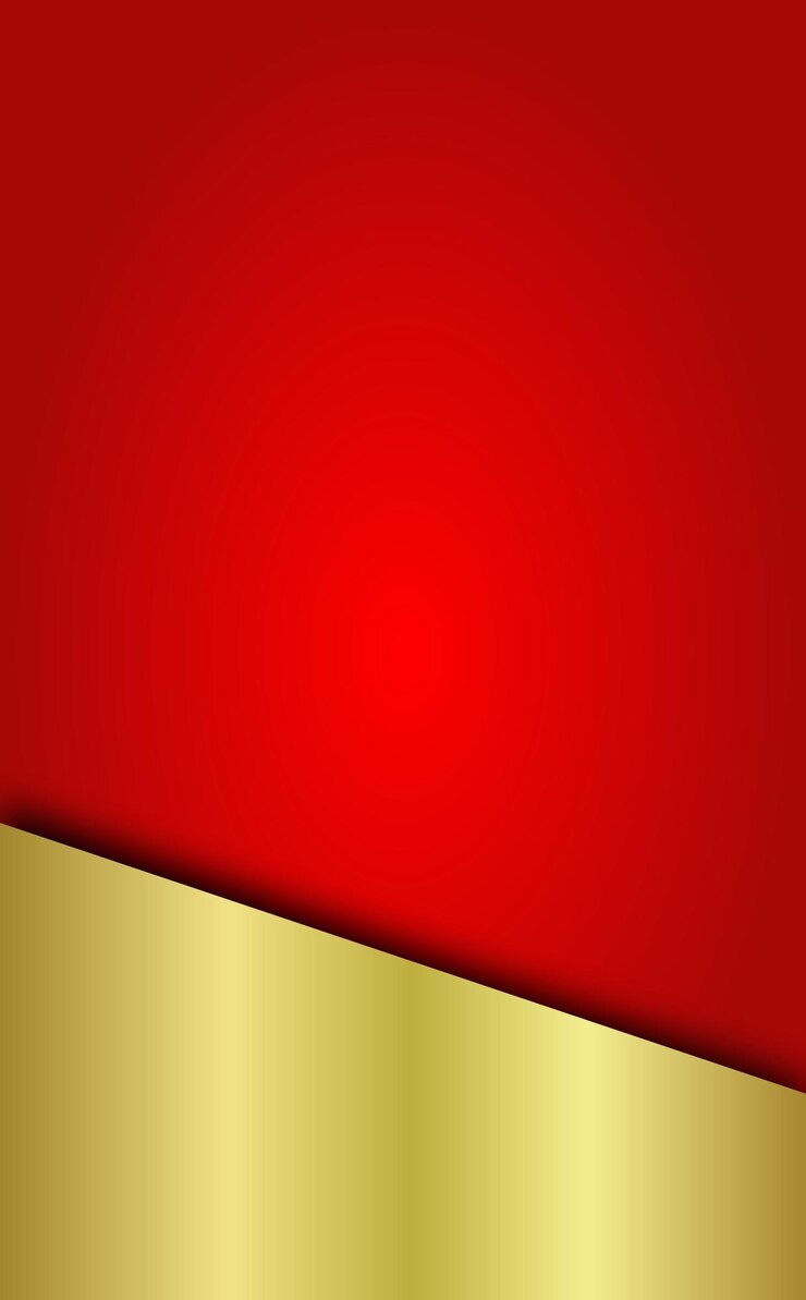 Red background with a gold line