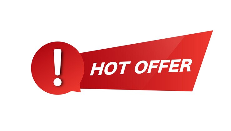 Vector red banner hot offer promotion marketing business proposal