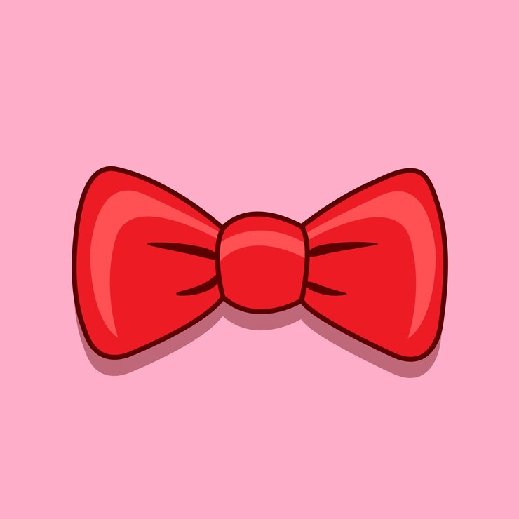 Red bow tie vector illustration