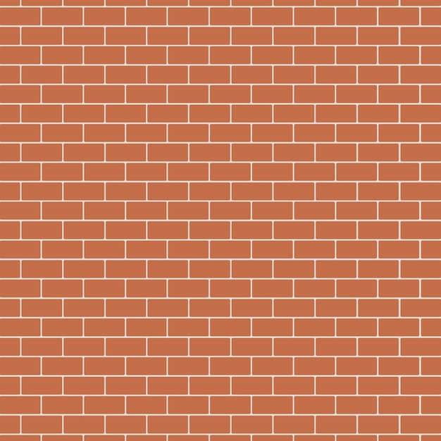 Red Brick Wall Background Flat Illustration Vector