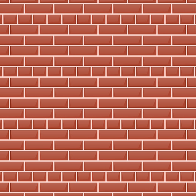 Red brick wall background Vector illustration