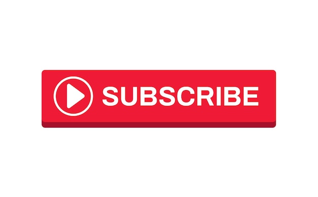 Red button subscribe subscribe of channel social media Vector illustration