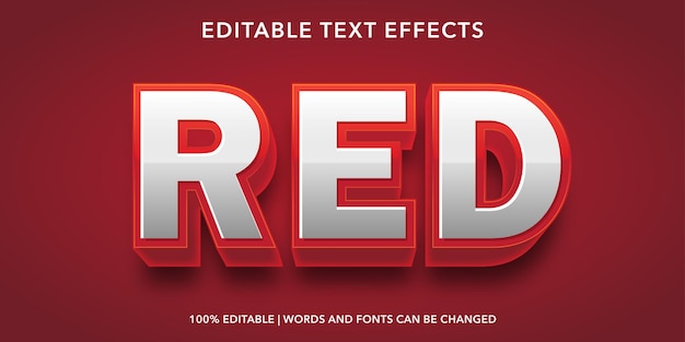 Red Editable Text Effect