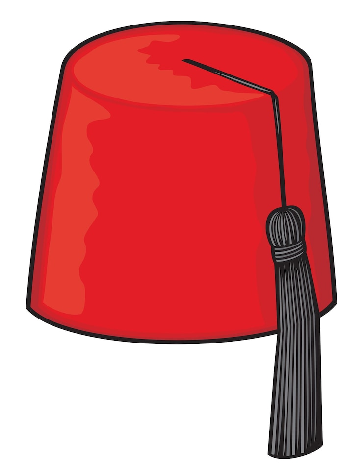 Vector red fez hat