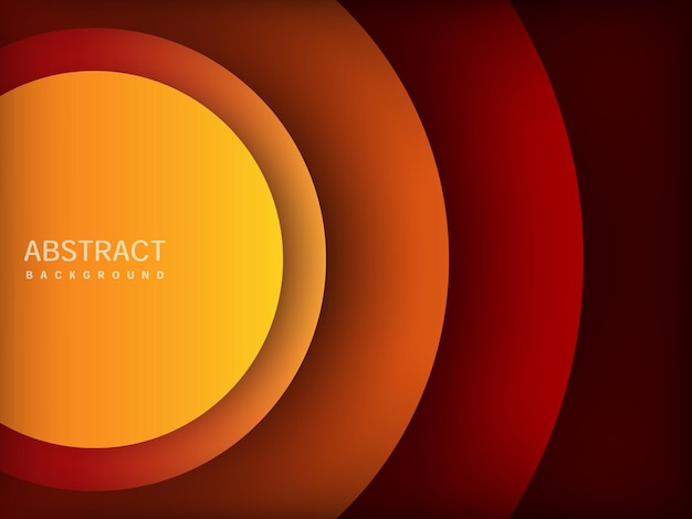 red gradient abstract background with realistic circle paper cut