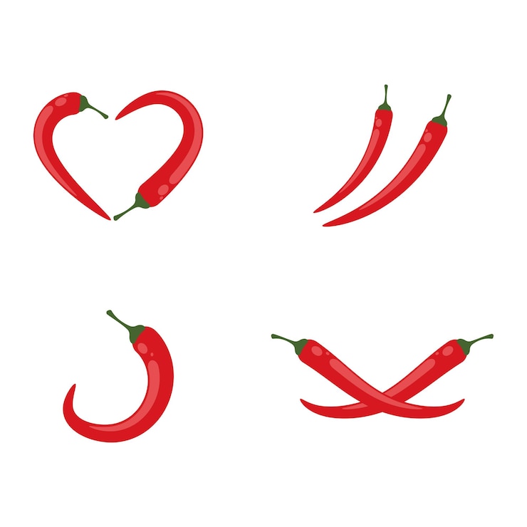 Vector red hot chili illustration