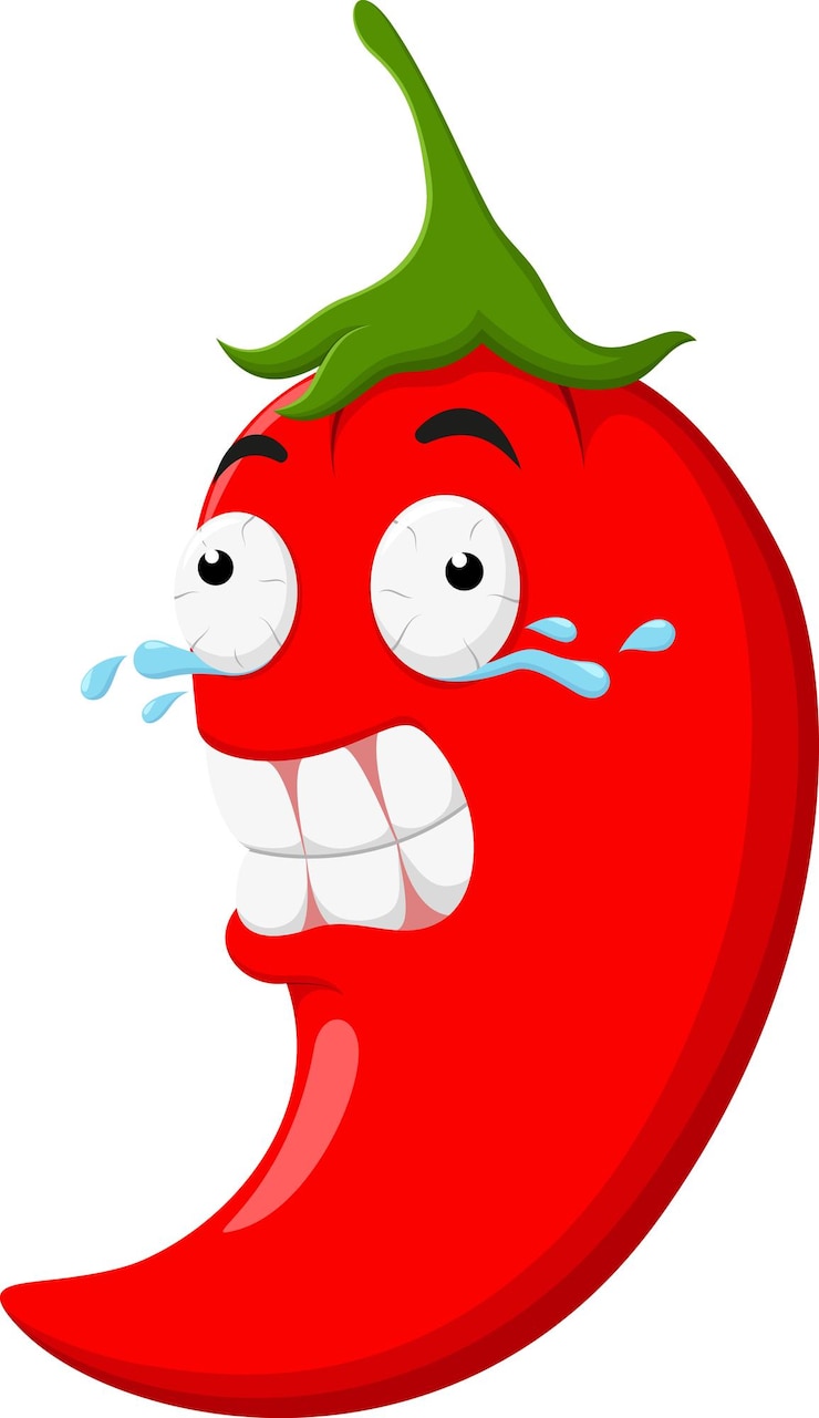 Vector red hot chili peppers cartoon characters