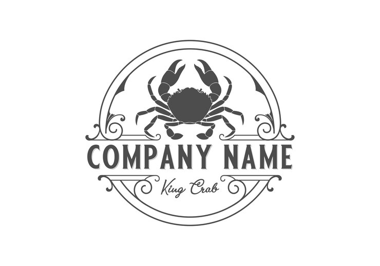 Red Lobster vector logo illustration with vintage style Badge