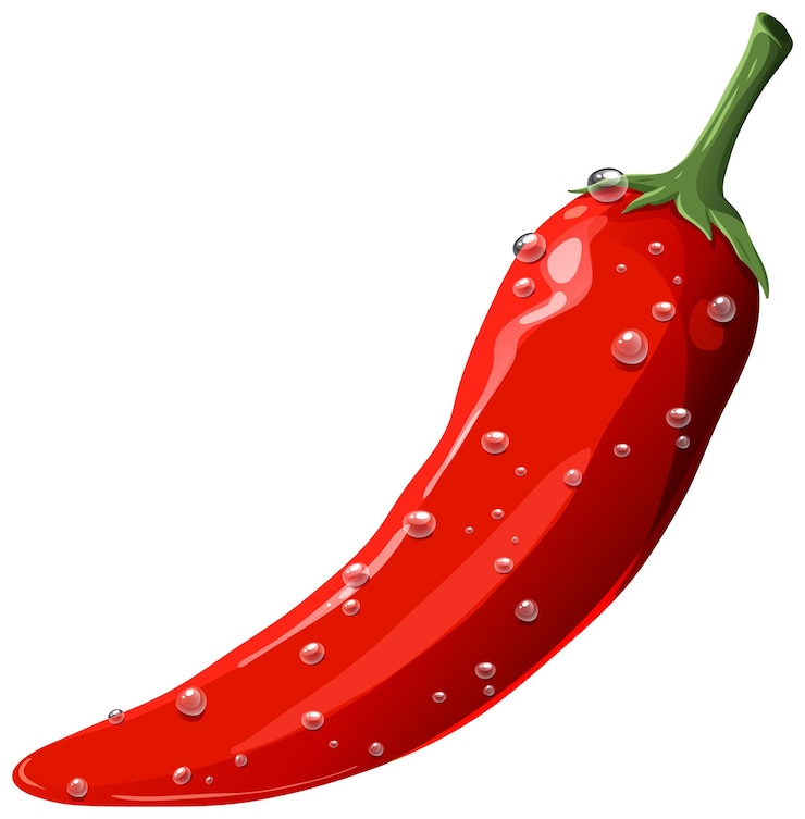 Vector red mexican chili pepper illustration