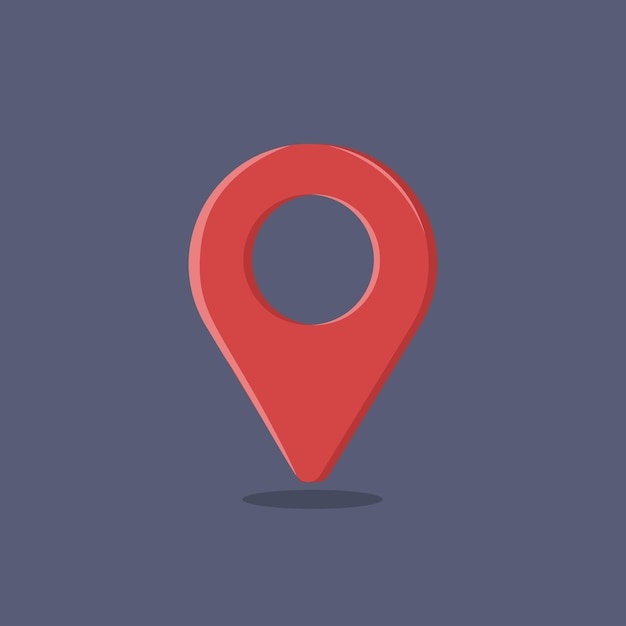 red point gps sign in flat vector design