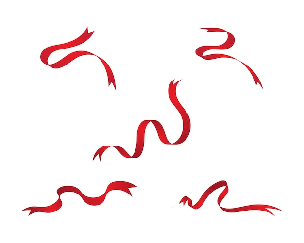Red ribbon Vector illustration