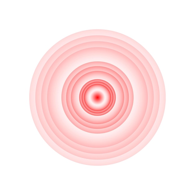 Red rings Pain circle Symbol of pain For your medical design Vector template illustration