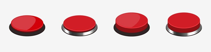 Vector red round button vector set