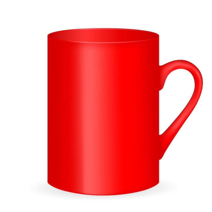Vector red tea cup