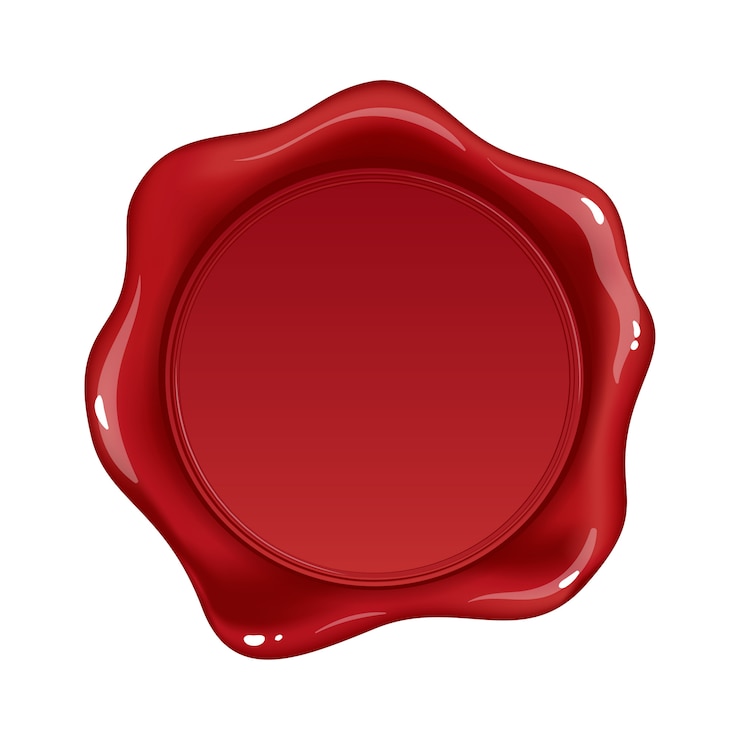 Vector red wax seal
