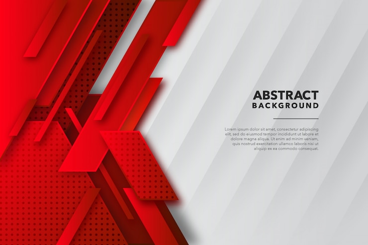 Vector red white modern geometric abstract background
