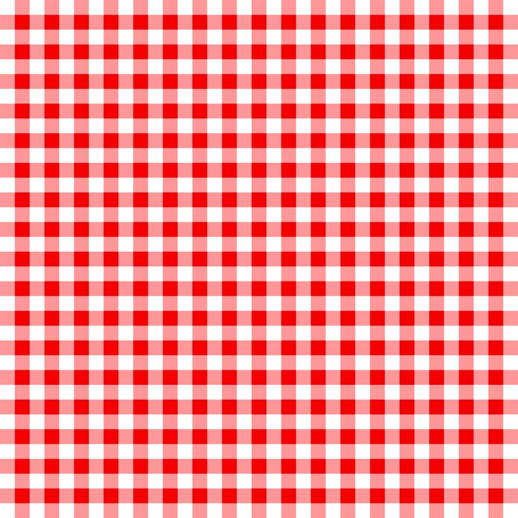 Vector red white scott checkered gingham plaid seamless pattern
