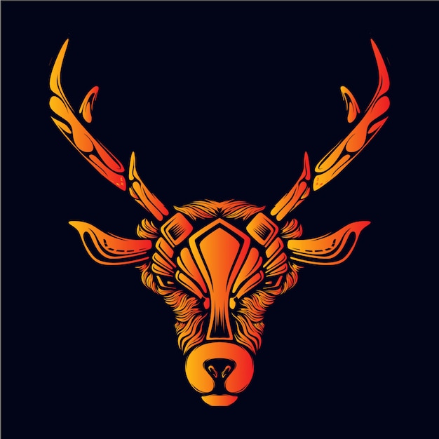 reindeer artwork illustration