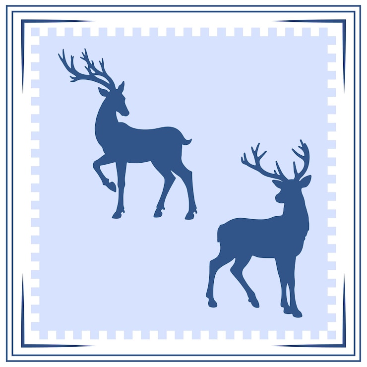 Vector reindeer silhouette reindeer icon reindeer silhouette illustration