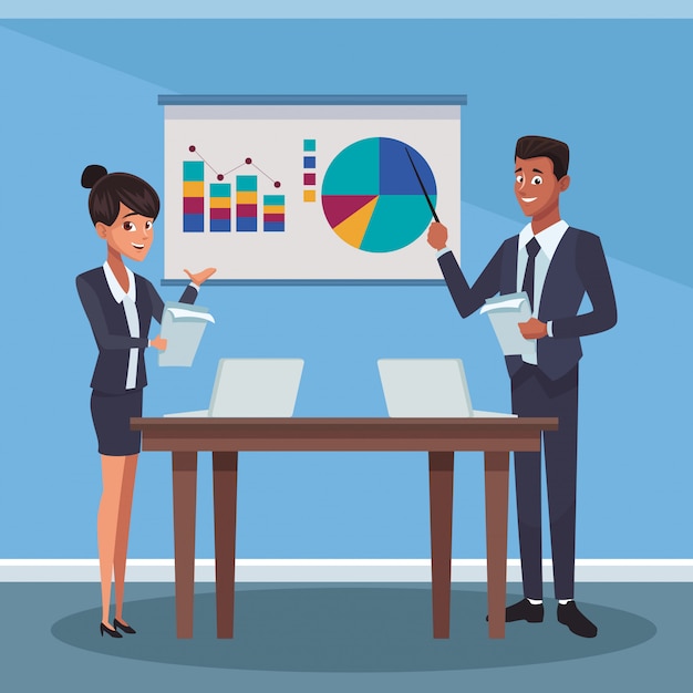 Rekan kerja bisnis di kantor