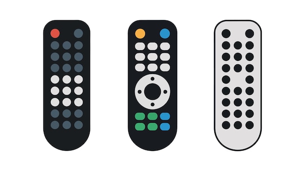 remote controls array of modern remote control devices in a minimalist aesthetic presenting