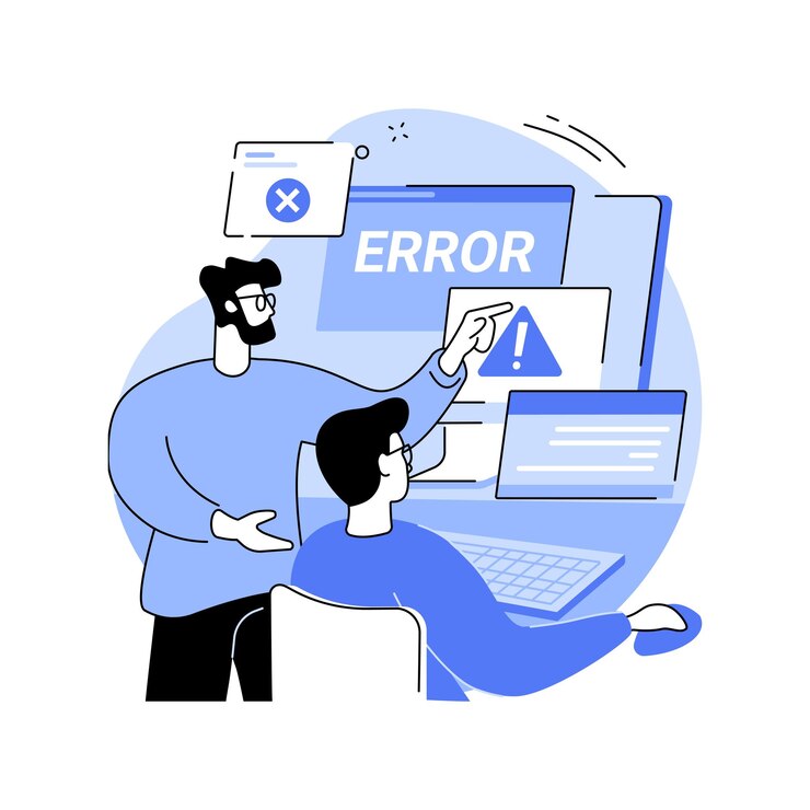 Vector remote troubleshooting isolated cartoon vector illustrations
