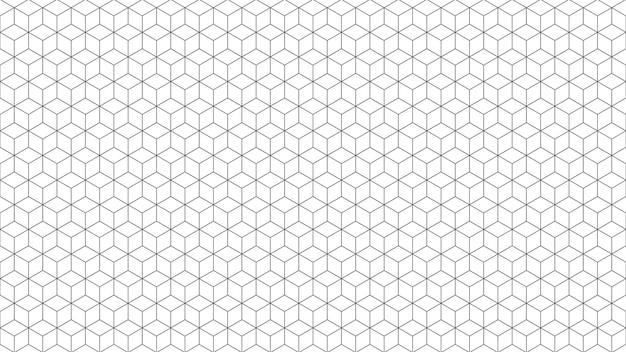Repeating 3D cubes outline abstract background