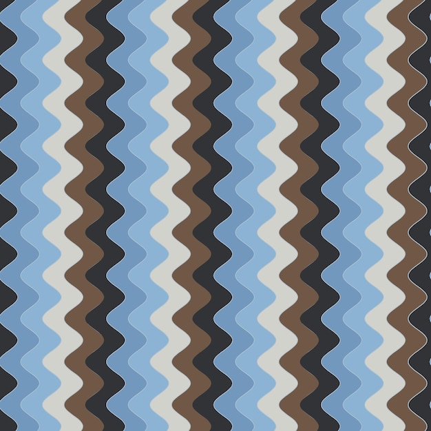 Repeating multicolored chevron waves vector seamless pattern