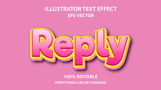 REPLY EDITABLE TEXT EFFECT