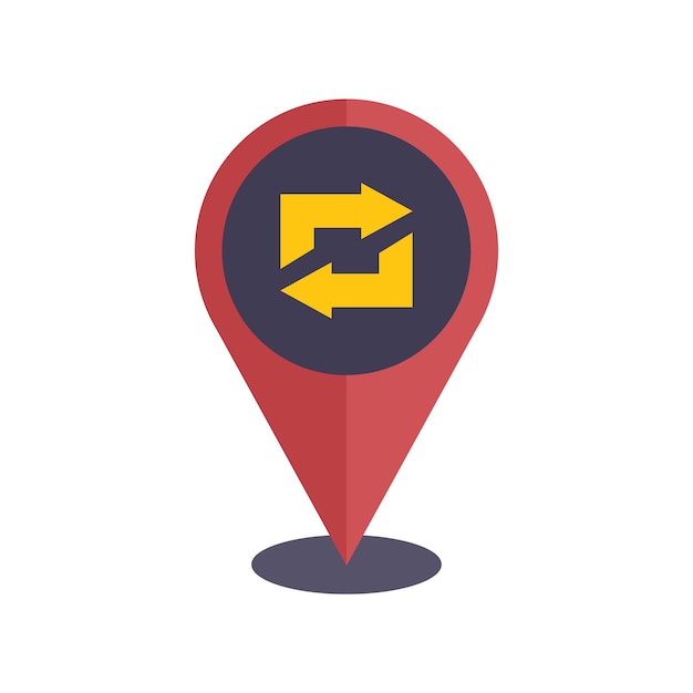 Repost location icon flat vector Report chart Data document