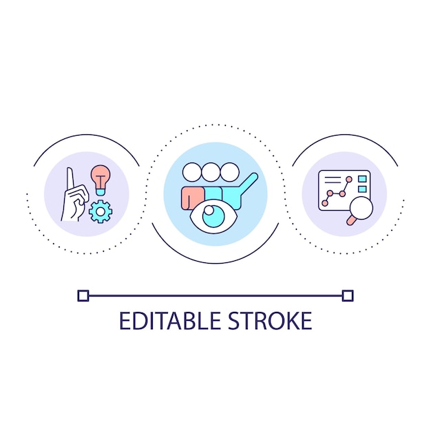 Research conclusion loop concept icon