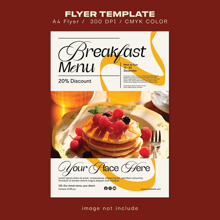 Vector restaurant flyer