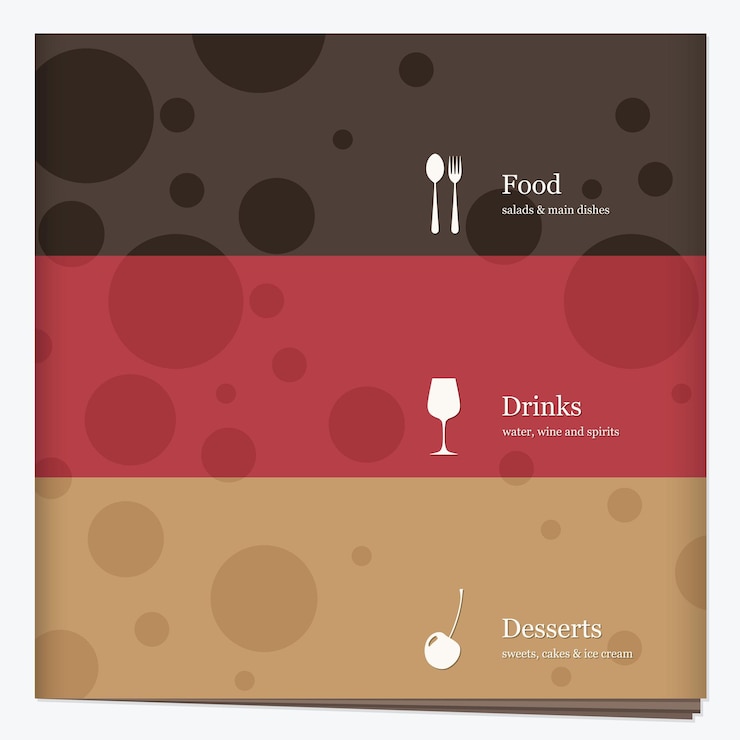 Vector restaurant menu cover design template