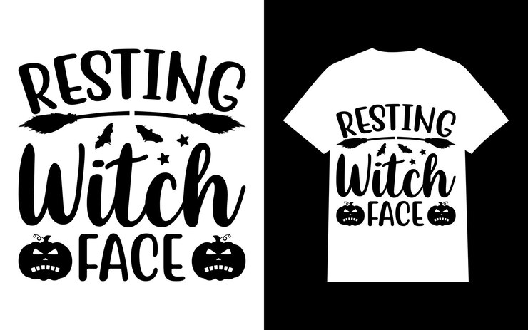 Vector resting witch face