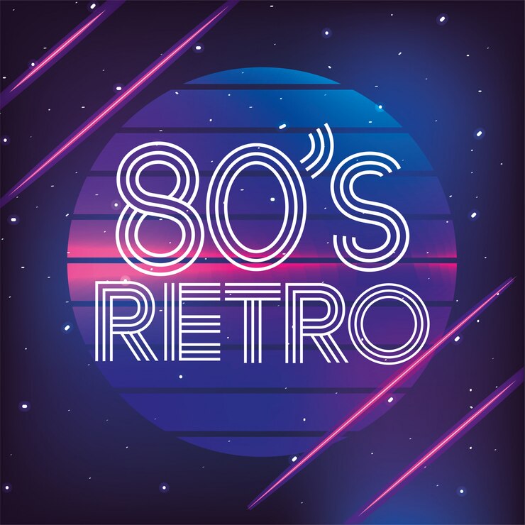 Vector retro 80s geometric graphic style background