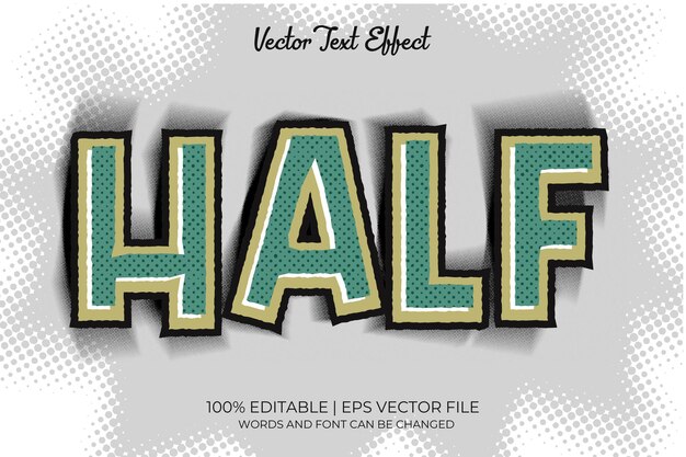 retro blurry halftone editable text effect