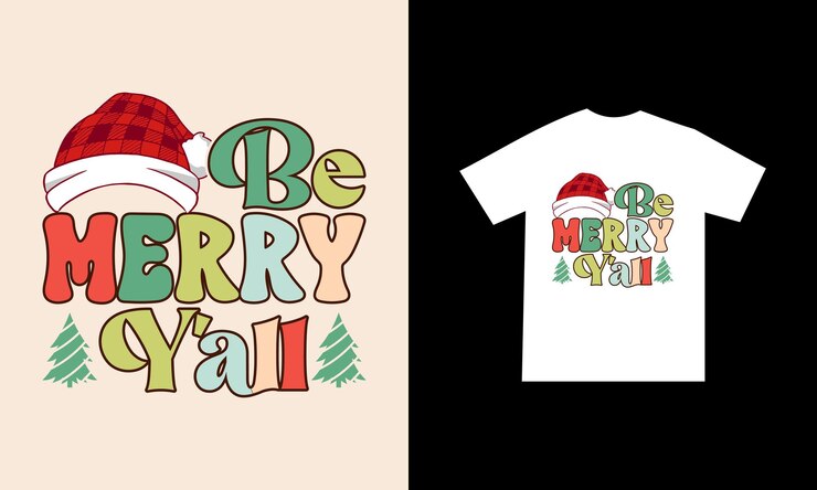 Vector retro christmas sublimation or christmas tshirt design