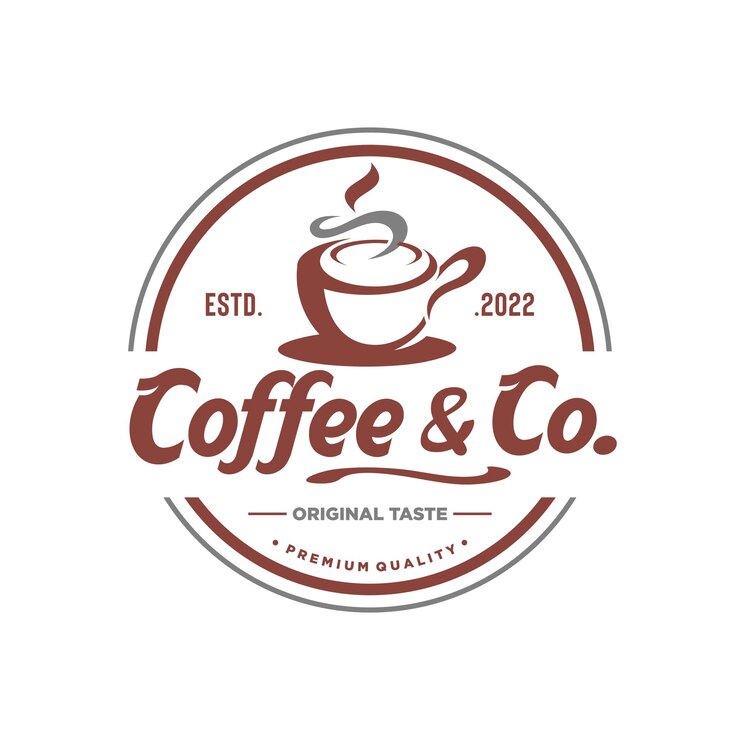 Vector retro coffee shop logo collection