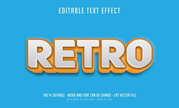 retro editable text effect